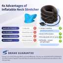 Cervical Neck Traction Device for Instant Neck Pain Relief - Inflatable & Adjustable Neck Stretcher Neck Support Brace, Neck Traction Pillow for Home Use Neck Decompression (Classic Gray)