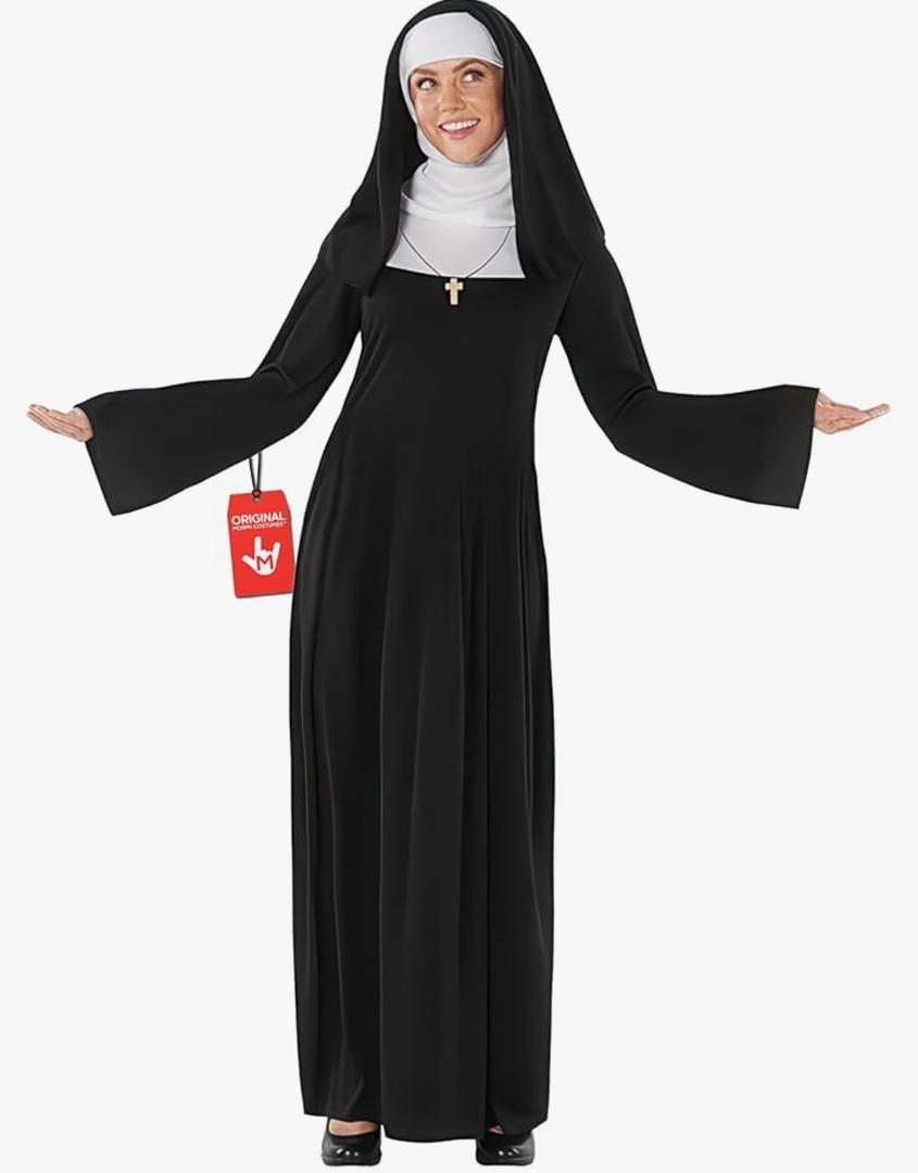 fun shack Nun Costume Woman, Nun Outfit, Womens Nun Costume, Womens Halloween Costumes, Women Halloween Costume, S
