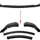 Front Lip Bumper Spoiler Wing Compatible with 2015 2016 2017 2018 2019 2020 2021 2022 Dodge Charger SRT,4Pcs Carbon Fiber Front Bumper Lip Spoiler
