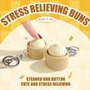 2 Pack Dumpling Keyboard Fidget Toy Crisp Sound,Creamy,Stress Relief Fidget Clicker Keychain,Quiet Anxiety Toys for Adults at Work, Travel, Home Anxiety Relief & Focus Boost
