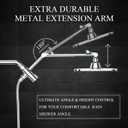Veken 14" Wide Rain Shower Head with Handheld, High Pressure Handheld Shower Heads with Multi Spray Modes, Rainfall Combo with Metal Extension Arm,Detachable Dual Shower, Extra Long Hose,Silver Chrome