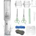 Baby Hair Clippers Set, Ultra Quiet Hair Trimmer with Vacuum for Infant, Toddler and Kids, Waterproof & Rechargeable Cordless Hair Cutter, Including Hair Cutting Scissors and Comb