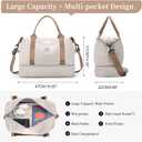 Weekender Bags for Women,Personal Item Travel Bag with Shoes Compartment,Overnight Travel Duffel Bag with Toiletry Bag