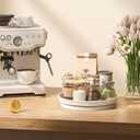 LAMU 1 Pack Lazy Susan Organizer, 10'' Lazy Susan Turntable for Cabinet, Table Top, Pantry, Refrigerator, Kitchen, Oak