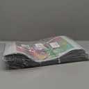100-pack 69 inch mylar bags with clear window holographic resealable sealable packaging zip bag for small bussiness jewelry candy sample food packing supplies white