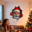 2PC Christmas Santa Claus Wall Sticke