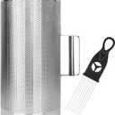 12" x 6" Stainless Steel Guiro Instrument Latin Percussion Metal Guiro Shaker with Scraper Percussion Instrument, Guira Dominicana, Wiro Musical