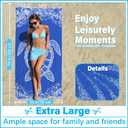 Vikumond Thin Turkish Beach Towel Lightweight Soft Cotton Extra Sand Free Sandproof Absorbent Quick Dry Towels Cloud Bath Pool Travel Compact Essentials Accessories for Adult Gifts, XL (79x36 In,200x90 Cm)