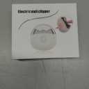 Automatic Electric Nail Clipper with LED Light & 2 Speeds with Nail Scraps Storage, USB Rechargeable Safety Fingernail Trimmer for Baby, Children, Kids, Adult, Seniors and Caregivers, White