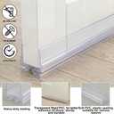 Yaocom 2strip 32" Vinyl U Shape Door Bottom Seal Slide on Door Sweep, Clear