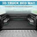 Mixsuper Truck Bed Mat for Ford Maverick 2022-2024 2025 2026 Hybrid & Gas Models, All Weather Truck Bed Liner Pickup Bed Mat TPE Durable Odorless Black
