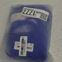 DECHOUS Womens Costume Wigs Short Wavy Curly Bob Wig with Bangs Synthetic Halloween Party Accessory Headgear Realistic Cosplay Hairpiece for Festivals Funny Costume Event Blue