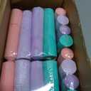 Chivertion 120 Pcs Sidewalk Chalks Set in 30 Count 4 Colors Non Toxic Jumbo Chalk for Party Gift Outdoor Art Play Painting(Green, Purple, Light Purple, Pink,Classic)