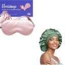 1 Pack Umisleep Silk Sleep Mask and 1 Pack Silk Bonnet for Sleeping