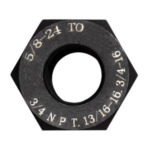 Steel Thread Adapter Convert 5/8-24 to 3/4 NPT, 13/16-16, 3/4-16