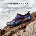 SEEKWAY Barefoot Water Shoes for Kids - Wide Toe Box and Quick-Dry Sand Shoes Toddler for Hiking Swim Beach Pool Kayak Sport Accessories, Camping Essentials Non-Slip for Boys Girls Sizes (10 Little Kid, 2c-107 Black Shark)