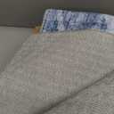 WITSHOCK Washable Rugs 8x10 Modern Area Rugs, Thin Rug for Living Bedroom Dining Room Nursery Kitchen Office, Wave Striped Rugs Indoor Carpet Soft Non Slip Stain Resistant Home Decor, Blue