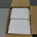 Teenyyou 2 Pcs Tissue Box Cover Square Plastic Tissue Holders 5x9 Inch Holder Wood Cover Plate for Bathrooms, Kitchen, Office, Home, Bedroom Dresser, Countertop(White)