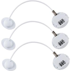 3 Pack Refrigerator Lock Combination Coded Fridge Lock Freezer Child Safety Lock Door Lock with Strong Adhesive No Keys Need White