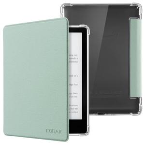 CoBak Case for Kindle Paperwhite (6.8" 11th Generation 2021 Released) & Paperwhite Signature Edition- New PU Leather Cover and Clear Soft Silicone Back Cover with Auto Sleep Wake Feature
