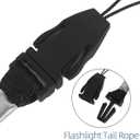 5 x Operitacx 10 Pcs Detachable Nylon Lanyards for Small Electronic Devices Usb Flashlight Tail Rope with Easy-Open Ring and Buckle for Phone Key Holder (Black)