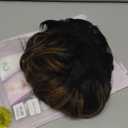 showreal Pixie Cut Wig Human Hair for Women Highlight Brown Short Straight Wigs 100% Real Human Hair Pixie Cut Wig with Bangs Layered Virgin Hair Glueless Natural Short Wig (9149-1B/30)