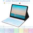 iPad Air 11 inch Case with Keyboard (M2) 2024, Detachable Bluetooth Keyboard, 7 Colors Backlit, Smart Protection Cover with Pencil Holder for Air 5th/4th 10.9 & iPad Pro 11 4th/3rd/2nd/1st Gen Green