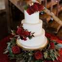 Artificial Roses, 30PCS Red Glitter Silk Roses for Wedding Bouquet, Party, Christmas, Home Decor