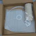 PATIKIL Drum Lamp Shades for Table Lamps 12"x12"x8" Linen Lampshade Easy Assembly Lamp Shade with E27 to E26/E14 Adapters for Floor Lamps Bedside Lamps Pendant Lights, Cream (1.65" Spider)