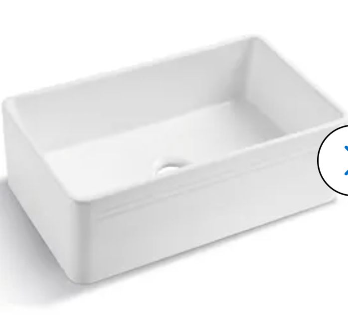 Kingsman Hardware Fireclay Drop-in or undermount 30-in x 18-in Fireclay Single bowl Kitchen Sink