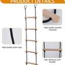 Kids Climbing Rope Ladder, Hanging Ladder for Swing Accessories (2 Hooks)