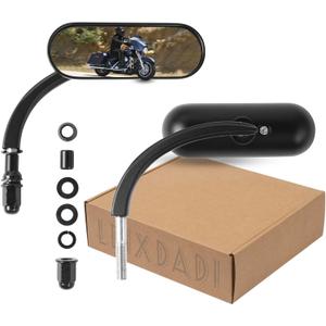 Black Sportster Mirrors Compatible with Street Glide Electra Glide Softail Dyna 1982-2019 2020 2021 2022 2023