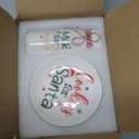 Nefelibata Cookies for Santa Plate Milk Jar Set, Christmas Tiered Tray Decor, Ceramics Xmas Treat Plate Home Kitchen Dining Table Decor Holiday Housewarming Gift