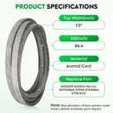 M126009 Lawn Aramid Cord Mower Drive/Deck Belt M45254 Fit for John Deere LT155 LT165, Belt for Murray 037X80MA 37X80 37X80MA 037X62 037X62MA 40" 42" 46" Transmissions Decks 1/2" X 86.4"