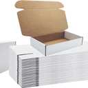 10x6x2 inches Shipping Boxes Set of 25, White Cardboard Box Kraft Corrugated Mailer Box，Boxes for Shipping E-commerce Packaging, Holidays Gift and Small Business Giving Literature Mailing