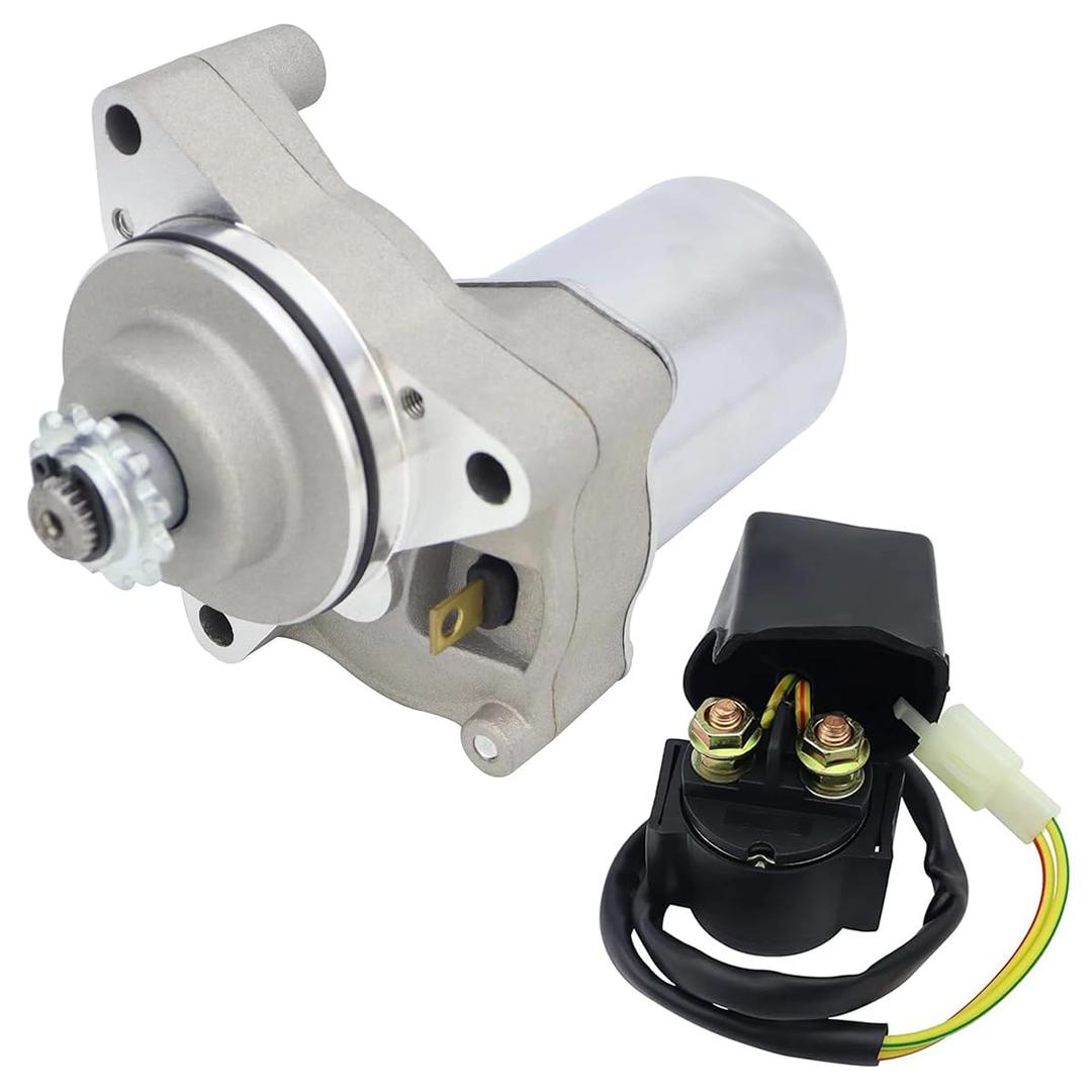 3 Bolt Starter Motor & Solenoid Relay for Taotao 125cc 110cc 100cc 90cc 70cc 50cc ATVs Dirt Bikes Go Karts Pit Bike Dune Buggy Sandrail Quad 4 Wheelers SSR Roketa Coolster Jonway SunL