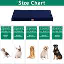XL Orthopedic Waterproof Dog Bed with Plastic Liner, Washable Pet Beds with Removable Cover, Navy Blue Egg Crate Foam Puppy Mat