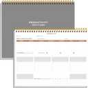 Weekly Productivity Planner - 8.5" x 11" Dashboard Desk Notepad Has 6 Focus Areas to List Tasks for Goals, Projects, Clients, Academic or Meal-Organize Your Daily Work Efficiently, 54 Weeks, Grey