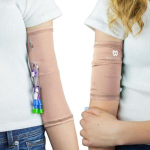 Mighty Well PICCPerfect PICC Line Cover: Soft Touch Double Layer PICC Line Arm Cover | Solid Blush, Medium