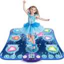 ANNKIE Dance Mat Toys for 3-12 Year Old Girls, Kids Dance Mat with Light Up 8-Buttons & Wireless Bluetooth, Dance Toy with 5 Modes Game, Birthday Xmas Gifts for 3 4 5 6 7 8 9 10+ Year Old Girls Boys