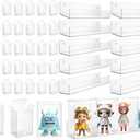 Weysat 50 Pack Protectors Case 19. 6 Inch Large Clear Acrylic Floating Wall Shelves for 4" Inch Pop Vinyl Figures Toys Collectibles Bedroom Living Room Office