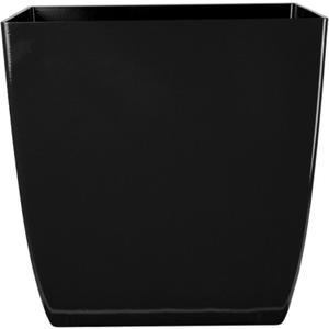 The HC Companies Aria Self Watering Square Plant Pot w/Drainage - Planters for Outdoor Plants & Indoor Plants - Lightweight & UV-Resistant Plastic Pots for Plants (8" Glossy Black, Pack of 1)