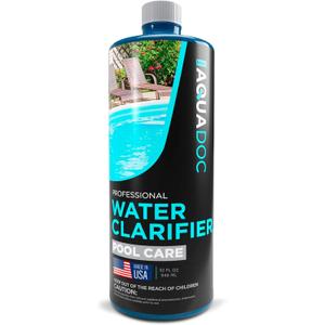 Pool Clarifier Liquid for Fast Acting Cloudy Water Treatment, Swimming Pool Water Clarifier Pool Owners Love, Use Our Clarifier to Keep Your Pool Clear - AquaDoc 32oz