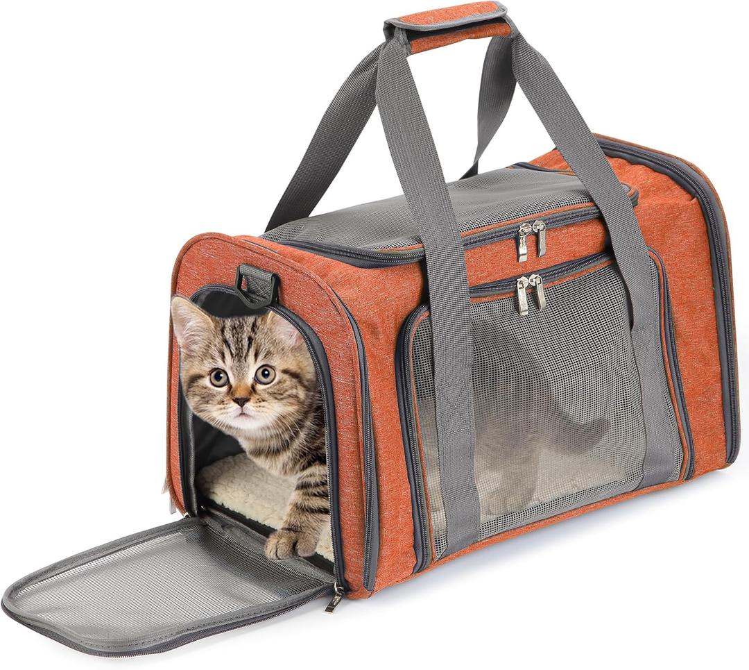 Mr. Pen Pet Carrier - Soft-Sided for Cats & Dogs, Bag & Travel Carrier (Orange)