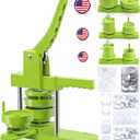 Happizza Button Maker Machine Multiple Sizes, Pin Maker Machine 1+1.25+2.25 inch, Interchangeable Button-Models Badge Button Press Machine with 300 Sets 25+32+58mm Button Maker Supplies&Circle Cutter