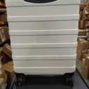 Cabin Max Anode 44L 55x40x20cm (22x16x8inch) Carry On Hand Luggage Suitcase - Lightweight, Hard Shell, 4 Wheels, 3 Digit Combination Lock (White)