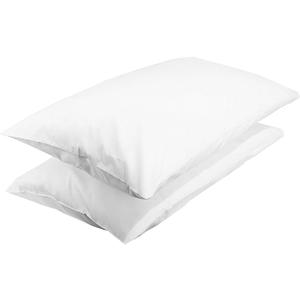 Rockcloud Pillow Case Set 400 Thread Count 100% Cotton Standard Size 2pc, White (White)
