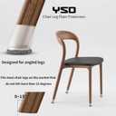 YSD 16PCS Chair Leg Floor Protectors, 1 inch Small Transparent Chair Leg Caps for Tilt Chair Legs, Hardwood Floor Protectors for Furniture Legs with Felt Pads Sliders,No Scratches No Noise (22-26mm32PCS)