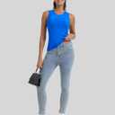 MathCat Women's Seamless Workout Tank Tops with Built in Bra, Sleeveless Padded Athletic Yoga Shirts for Daily Wear (XS)