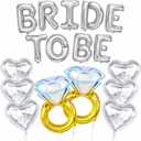 KatchOn, Silver Bride To Be Balloons Set - Pack of 17 | Bride Balloons for Bachelorette Party Decorations, Bride To Be Decorations | Bachelorette Balloons for Bridal Shower Decorations Bridal Sign